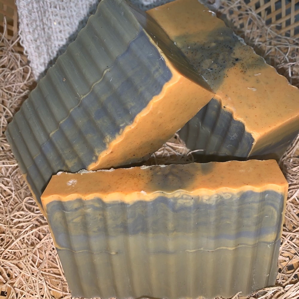 Homemade Turmeric/Activated Charcoal soap